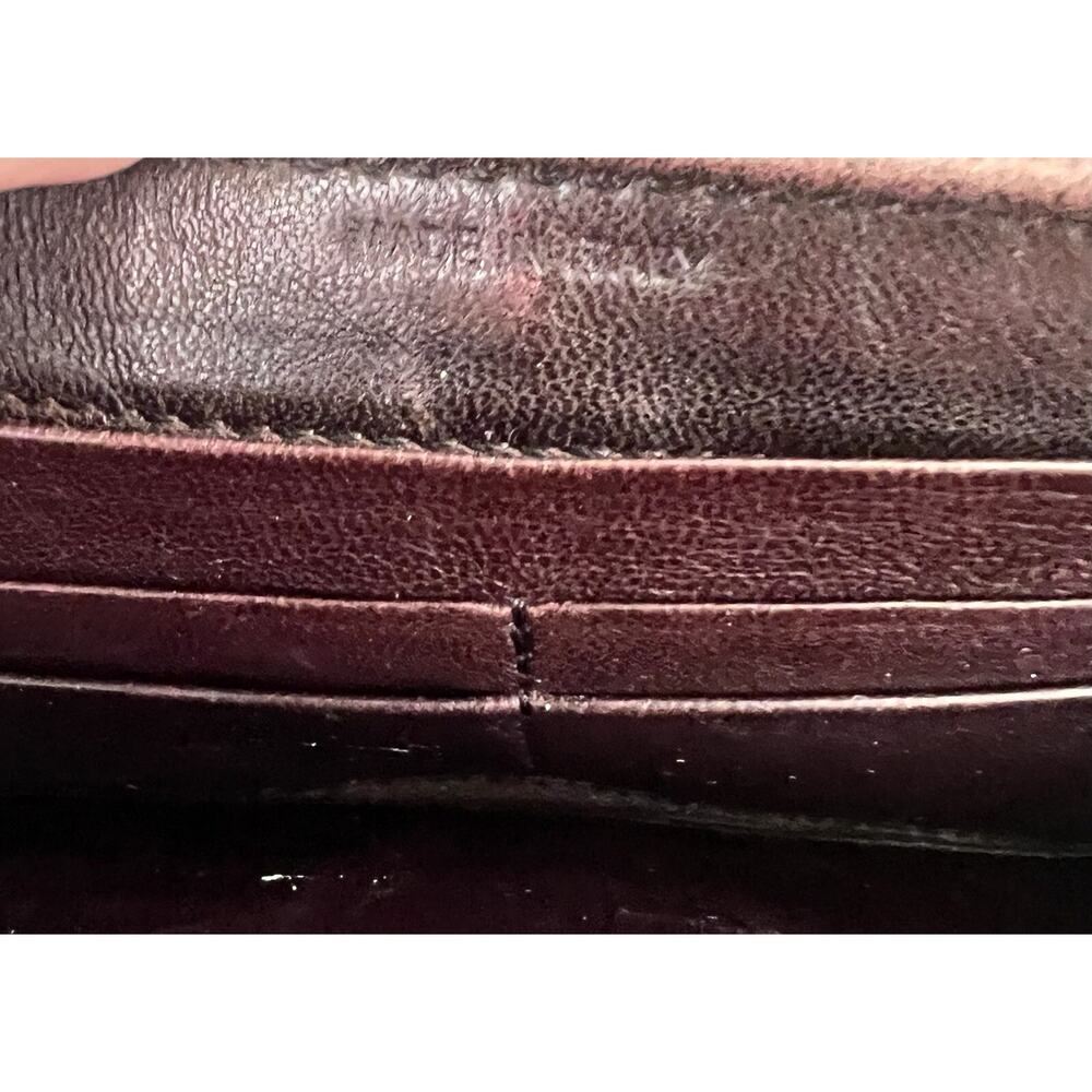 BURBERRY Authentic Quilted Brown Leather Zip Around Credit Cards Wallet - Picture 8 of 11